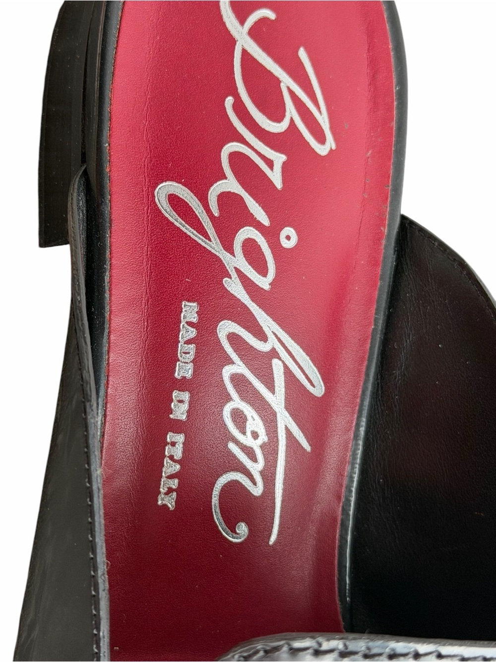Brighton Black Leather Slip-On Loafers with Silver Decorative Buckle size 10 - Picture 5 of 7
